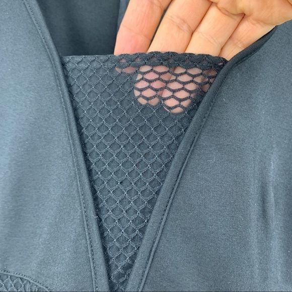 Glamorous Dress Large 9290 Black Scuba Mesh Cut - Picture 4 of 7